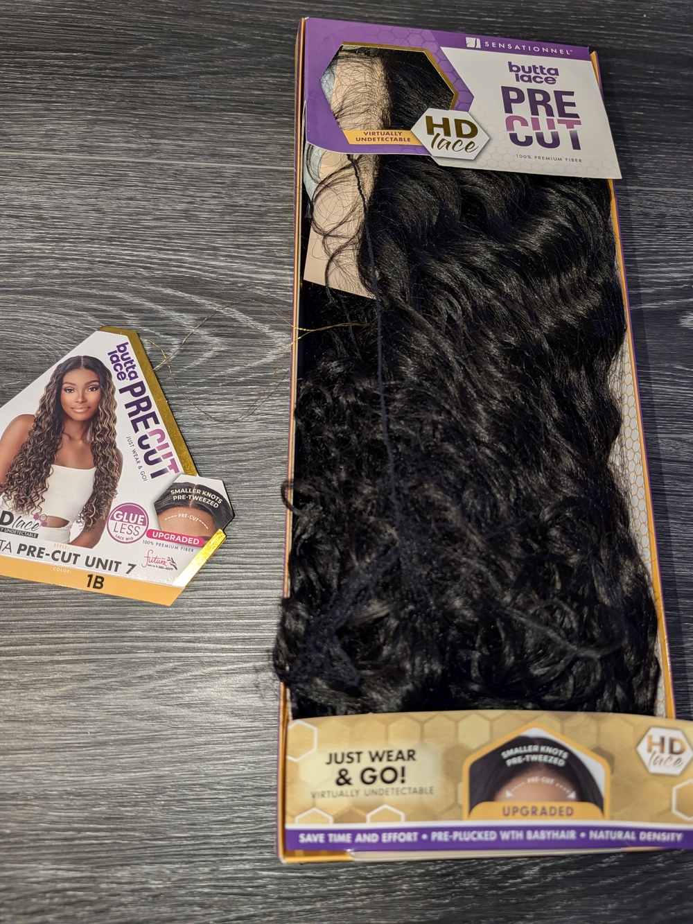 Sensationnel Pre-Cut Wavy Lace Front Wig — Natural Black